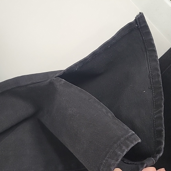 NWT MOMOKROM Corset Lace Up Distressed Straight Leg Black JEANS - Picture 10 of 10